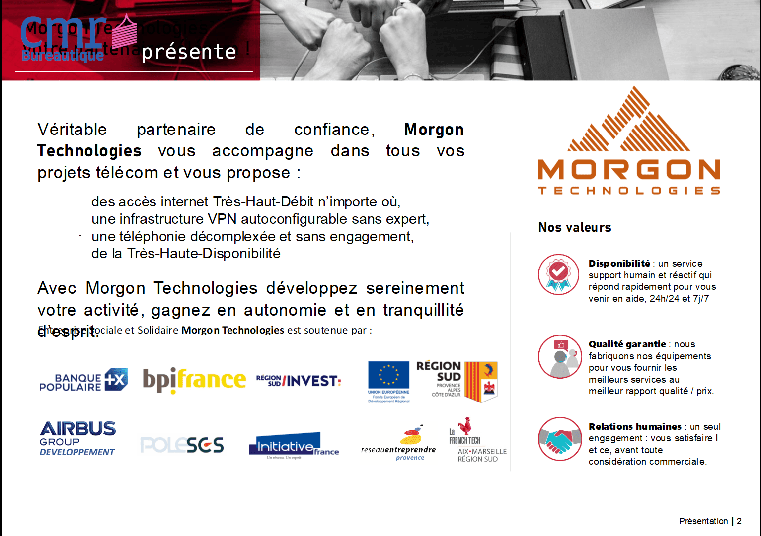 CMR Bureautique, Ruy-Montceau, Isère, présente la brique, accès internet et téléphonie partout.